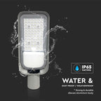 30W Lampa uliczna LED / Barwa: 6500K / Obudowa: Szara