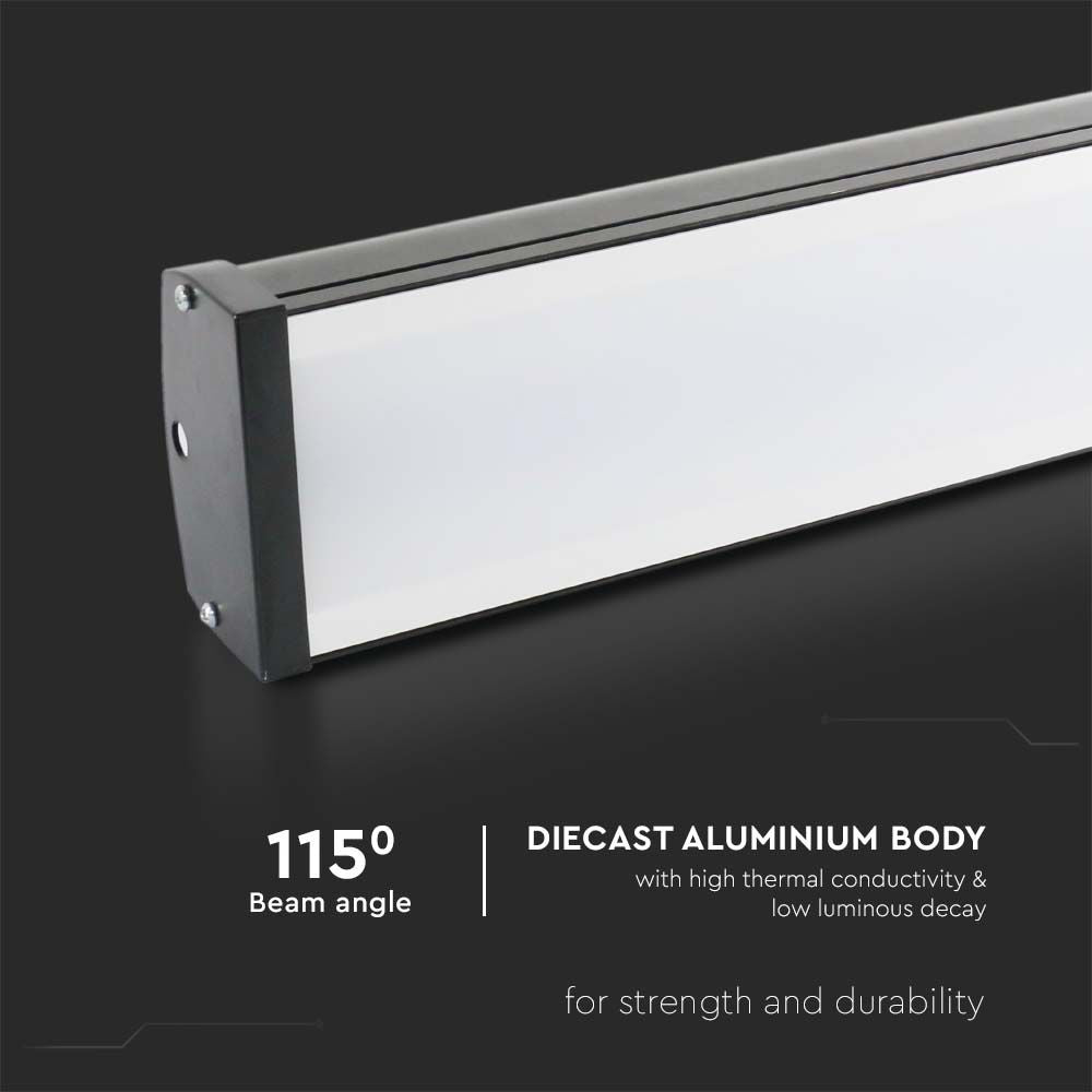100W Liniowa Oprawa Highbay LED / Barwa: 6500K / Obudowa: Czarna