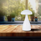 Lampka nocna LED zasilana bateryjnie / Wysokość:22cm / Bateria 1800mAh / Ściemnianie przez dotyk / Barwa:3w1 / Obudowa: Biała