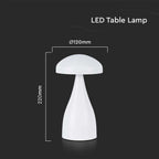 Lampka nocna LED zasilana bateryjnie / Wysokość:22cm / Bateria 1800mAh / Ściemnianie przez dotyk / Barwa:3w1 / Obudowa: Biała
