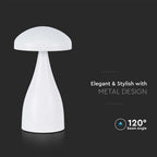 Lampka nocna LED zasilana bateryjnie / Wysokość:22cm / Bateria 1800mAh / Ściemnianie przez dotyk / Barwa:3w1 / Obudowa: Biała