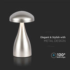 Lampka nocna LED zasilana bateryjnie / Wysokość:22cm / Bateria 1800mAh / Ściemnianie przez dotyk / Barwa:3w1 / Obudowa: Szampańskie złoto