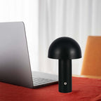 Lampka nocna LED zasilana bateryjnie / Wysokość:25cm / Bateria 1800mAh / Ściemnianie przez dotyk / Barwa:3w1 / Obudowa: Czarna