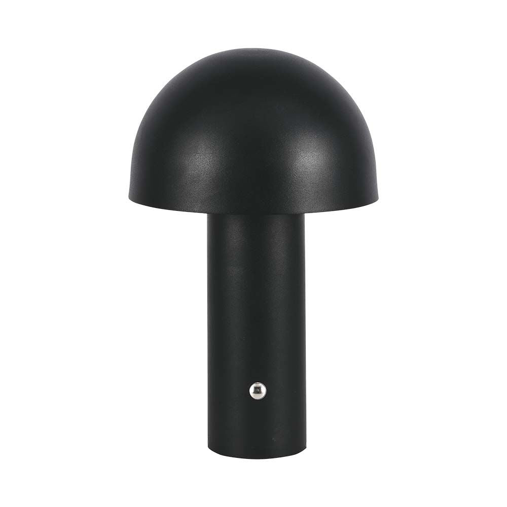 Lampka nocna LED zasilana bateryjnie / Wysokość:25cm / Bateria 1800mAh / Ściemnianie przez dotyk / Barwa:3w1 / Obudowa: Czarna