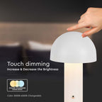 Lampka nocna LED zasilana bateryjnie / Wysokość:25cm / Bateria 1800mAh / Ściemnianie przez dotyk / Barwa:3w1 / Obudowa: Biała