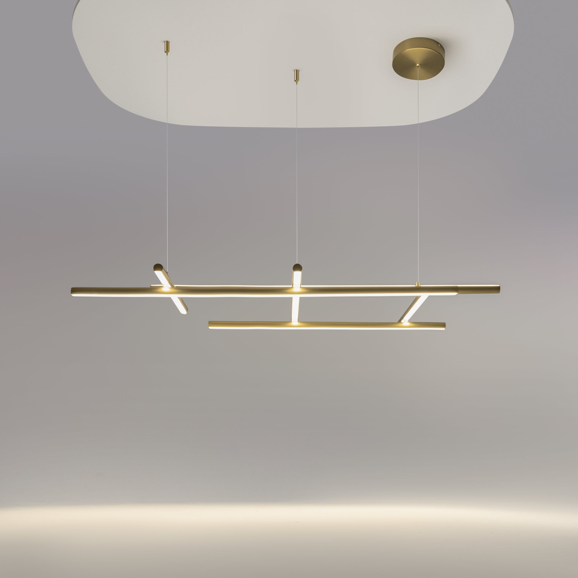 Maytoni Lampa wisząca Radiance - Aluminium - Złoty MOD278PL-L86G3K