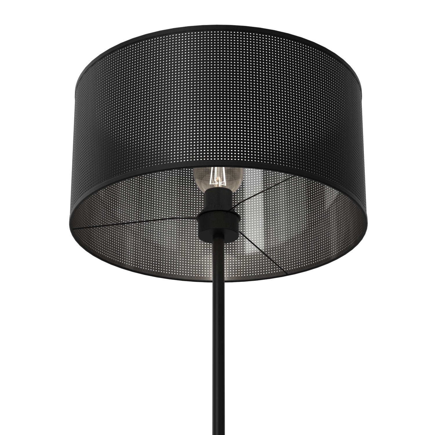 lampa podł. Loft shade prosta, black, cylinder shade dia 400, h 200 black 1xE27