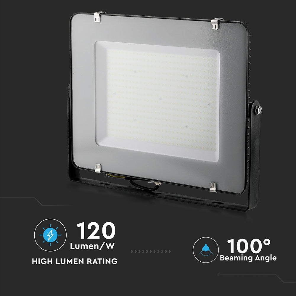 300W Naświetlacz LED SMD / Chip SAMSUNG / Barwa:4000K / Obudowa: Czarna / Wydajność: 120lm/w