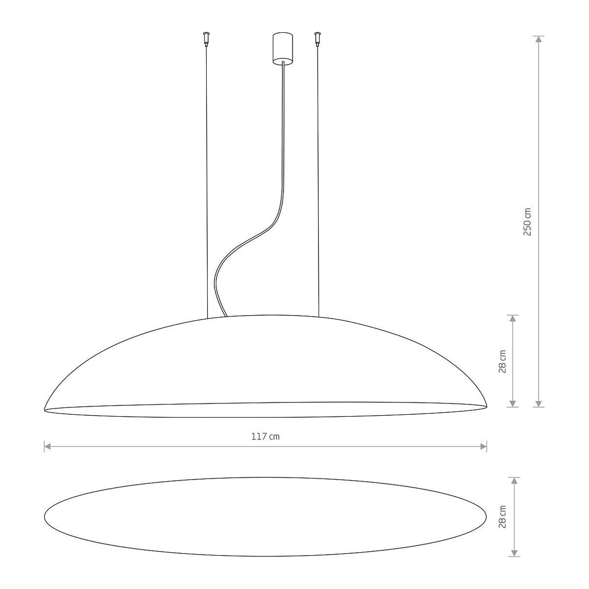 Nowodvorski Lampa wisząca CANOE 25W only LED 50/60Hz - Kompozyt - Biały II 7927
