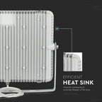 300W Naświetlacz LED SMD / Chip SAMSUNG / Barwa:4000K / Obudowa: Biała / Wydajność: 120lm/w