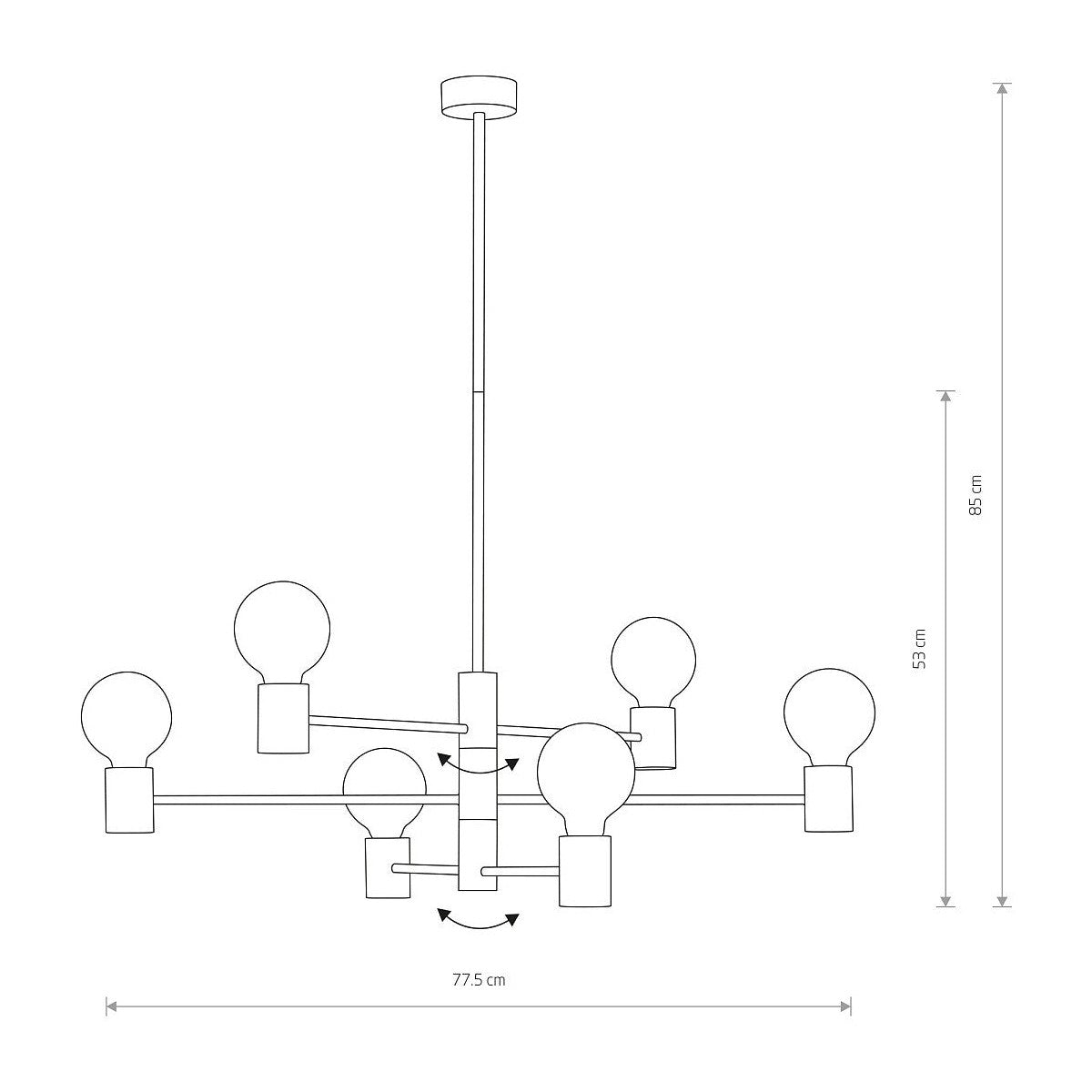 Nowodvorski Lampa wisząca RADIUS 25W only LED 50/60Hz - Stal lakierowana - Czarny II 7932