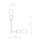 Nowodvorski Kinkiet ROTOR 25W only LED 50/60Hz - Stal lakierowana - Czarny 7933