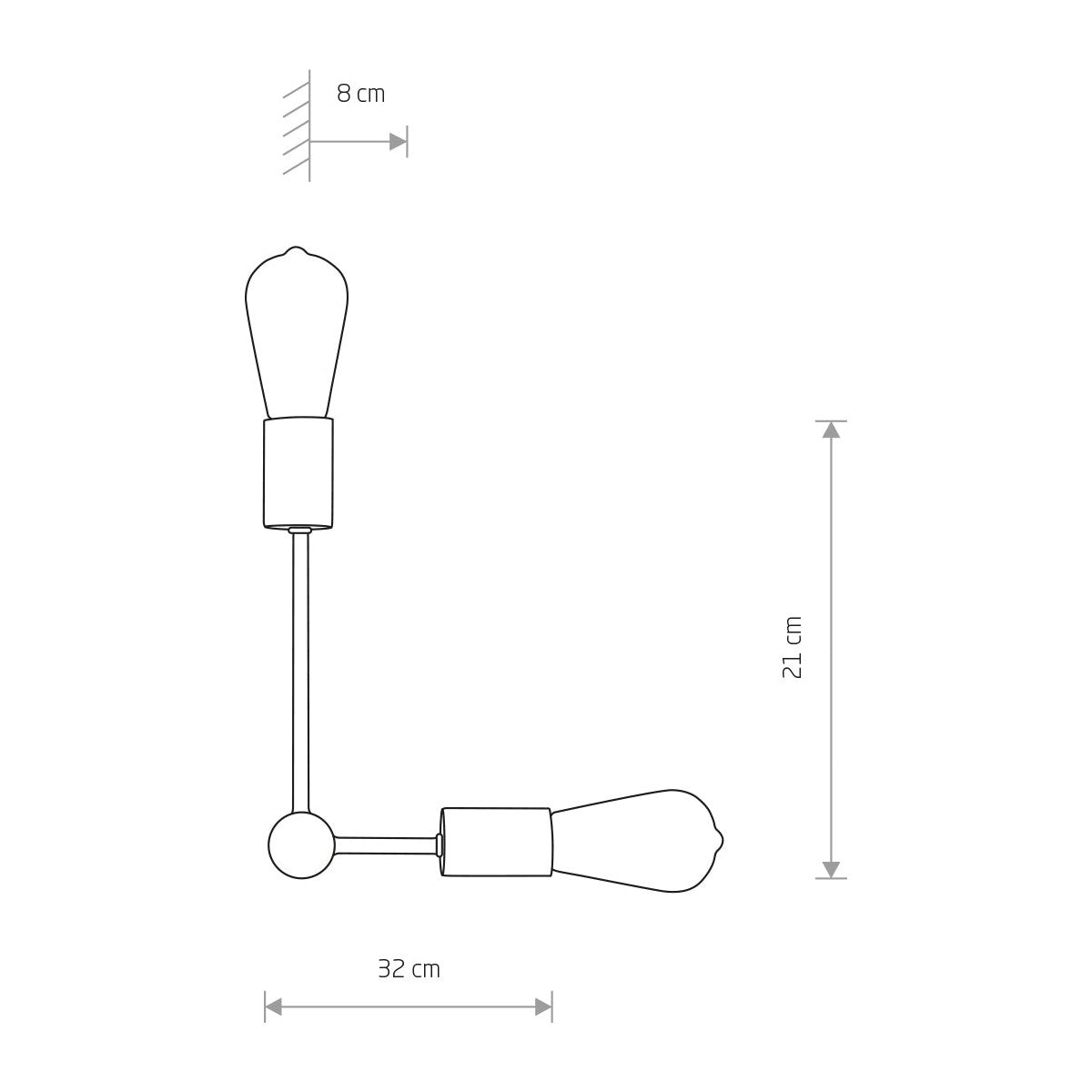 Nowodvorski Kinkiet ROTOR 25W only LED 50/60Hz - Stal lakierowana - Czarny 7933
