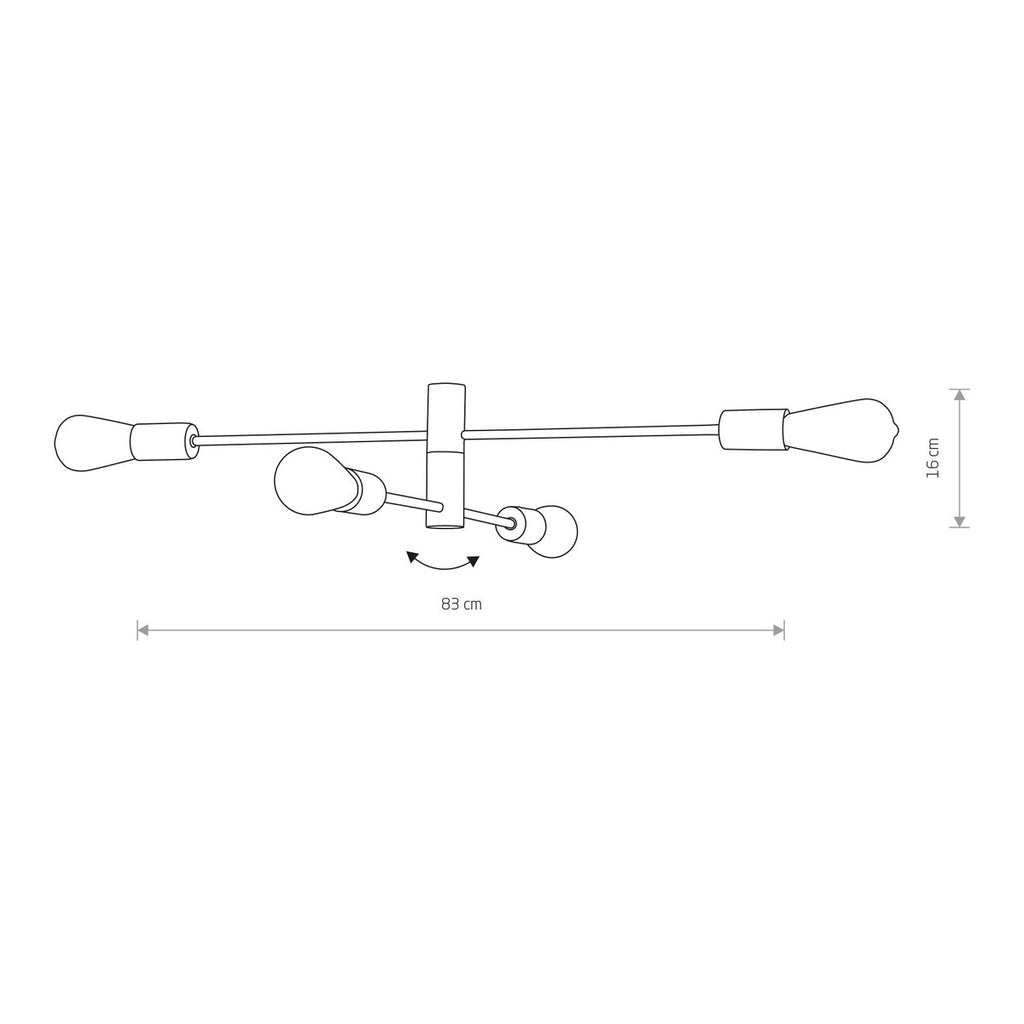 Nowodvorski Lampa przysufitowa ROTOR 25W only LED 50/60Hz - Stal lakierowana - Czarny 7936