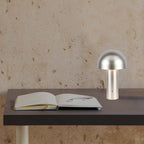 Lampka nocna LED zasilana bateryjnie / Wysokość:25cm / Bateria 1800mAh / Ściemnianie przez dotyk / Barwa:3w1 / Obudowa: Szampańskie złoto