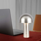 Lampka nocna LED zasilana bateryjnie / Wysokość:25cm / Bateria 1800mAh / Ściemnianie przez dotyk / Barwa:3w1 / Obudowa: Szampańskie złoto