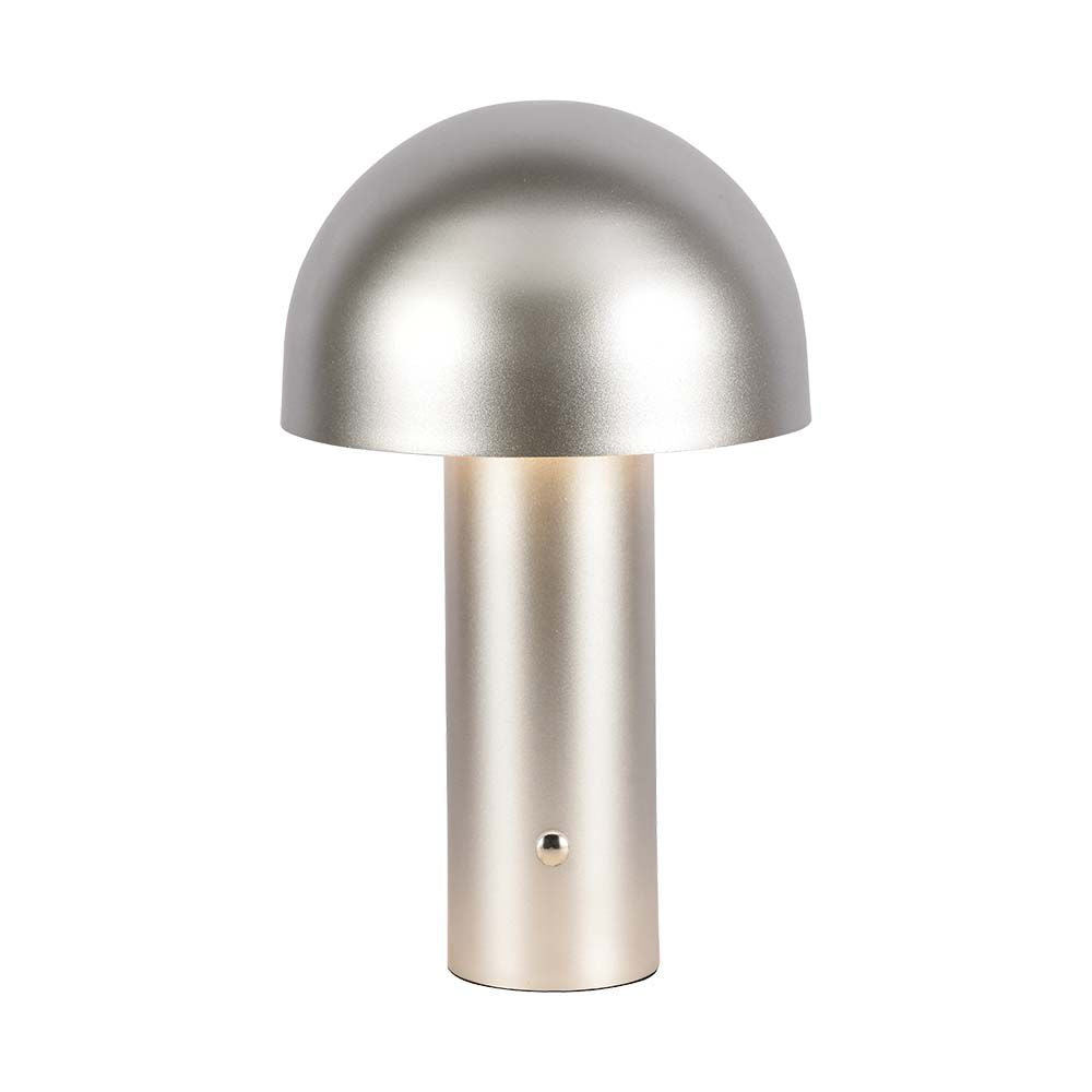 Lampka nocna LED zasilana bateryjnie / Wysokość:25cm / Bateria 1800mAh / Ściemnianie przez dotyk / Barwa:3w1 / Obudowa: Szampańskie złoto