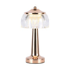 Lampka nocna LED zasilana bateryjnie / Wysokość:26,5cm / Bateria 1800mAh / Ściemnianie przez dotyk / Barwa:3w1 / Obudowa: Polerowane złoto