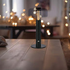 Lampka nocna LED zasilana bateryjnie / Wysokość:30cm / Bateria 1800mAh / Ściemnianie przez dotyk / Barwa:3000k / Obudowa: Czarna