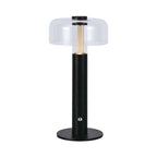 Lampka nocna LED zasilana bateryjnie / Wysokość:30cm / Bateria 1800mAh / Ściemnianie przez dotyk / Barwa:3000k / Obudowa: Czarna