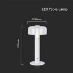 Lampka nocna LED zasilana bateryjnie / Wysokość:30cm / Bateria 1800mAh / Ściemnianie przez dotyk / Barwa:3000k / Obudowa: Biała