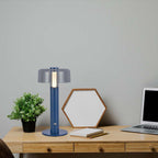 Lampka nocna LED zasilana bateryjnie / Wysokość:30cm / Bateria 1800mAh / Ściemnianie przez dotyk / Barwa:3000k / Obudowa: Fioletowa