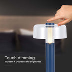 Lampka nocna LED zasilana bateryjnie / Wysokość:30cm / Bateria 1800mAh / Ściemnianie przez dotyk / Barwa:3000k / Obudowa: Fioletowa