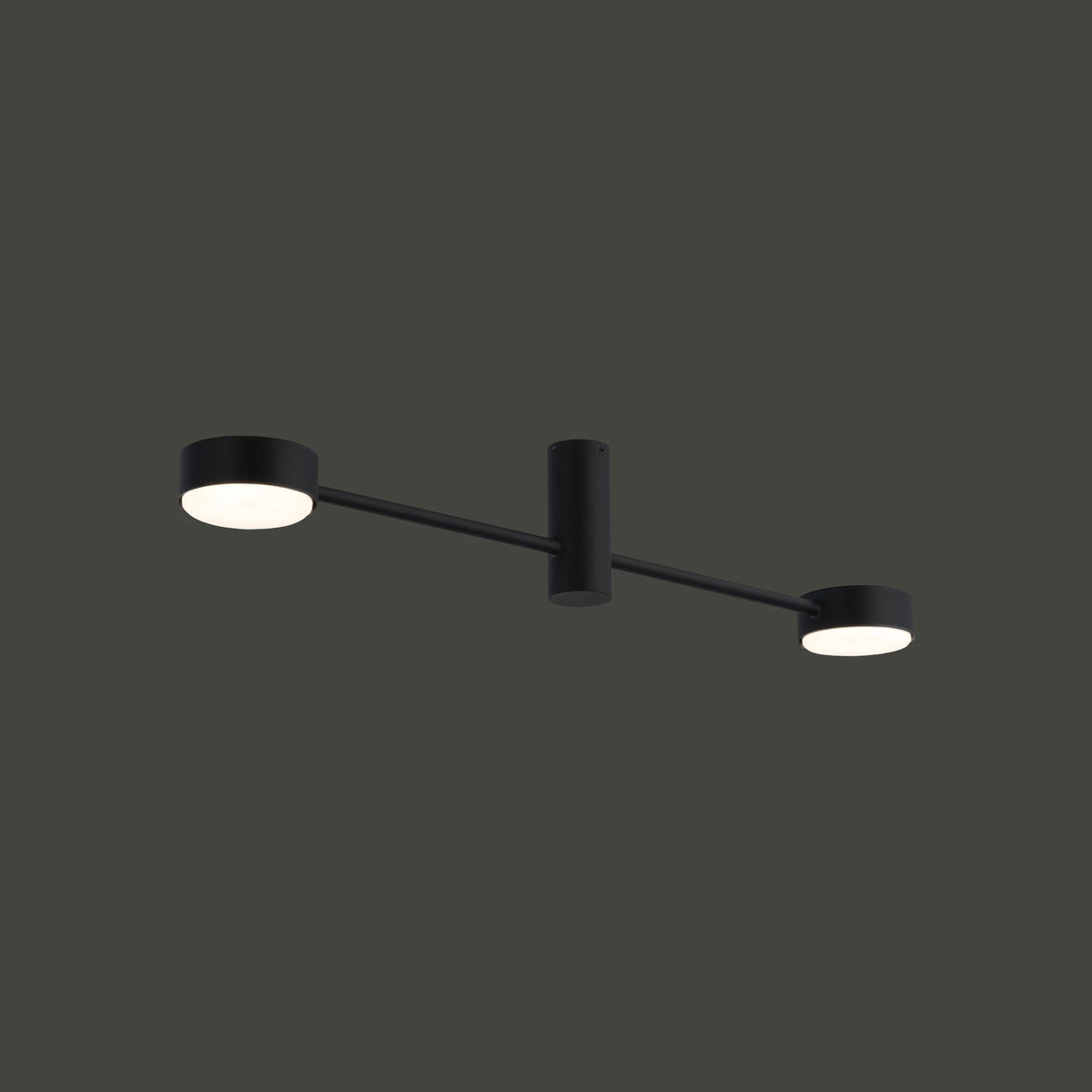 Nowodvorski Lampa przysufitowa ORBIT 12W only LED 50/60Hz - Stal lakierowana - Czarny 7943 - lampa włączona