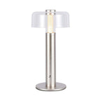Lampka nocna LED zasilana bateryjnie / Wysokość:30cm / Bateria 1800mAh / Ściemnianie przez dotyk / Barwa:3000k / Obudowa: Szampańskie złoto