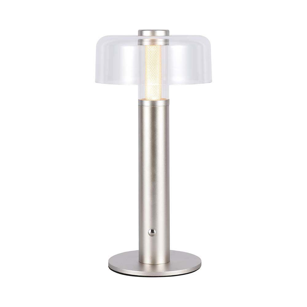Lampka nocna LED zasilana bateryjnie / Wysokość:30cm / Bateria 1800mAh / Ściemnianie przez dotyk / Barwa:3000k / Obudowa: Szampańskie złoto