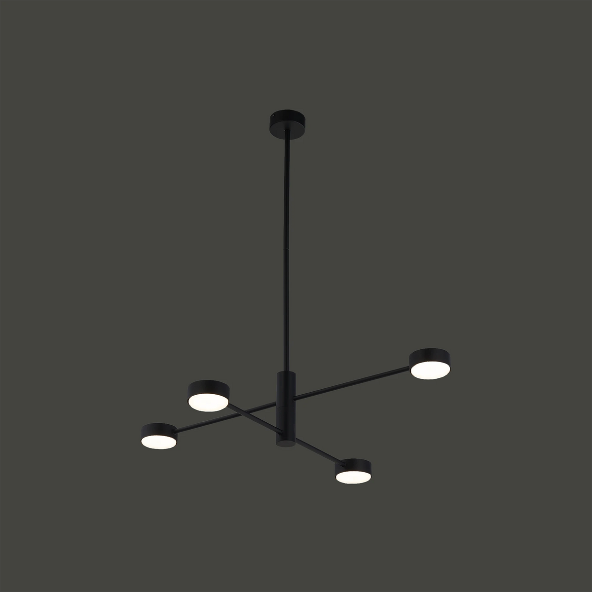 Nowodvorski Lampa wisząca ORBIT 12W only LED 50/60Hz - Stal lakierowana - Czarny I 7945 - lampa włączona