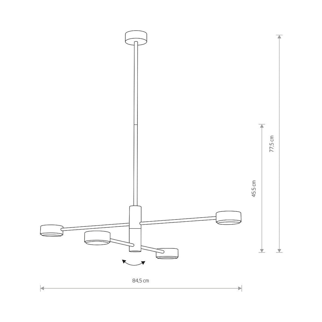 Nowodvorski Lampa wisząca ORBIT 12W only LED 50/60Hz - Stal lakierowana - Czarny I 7945