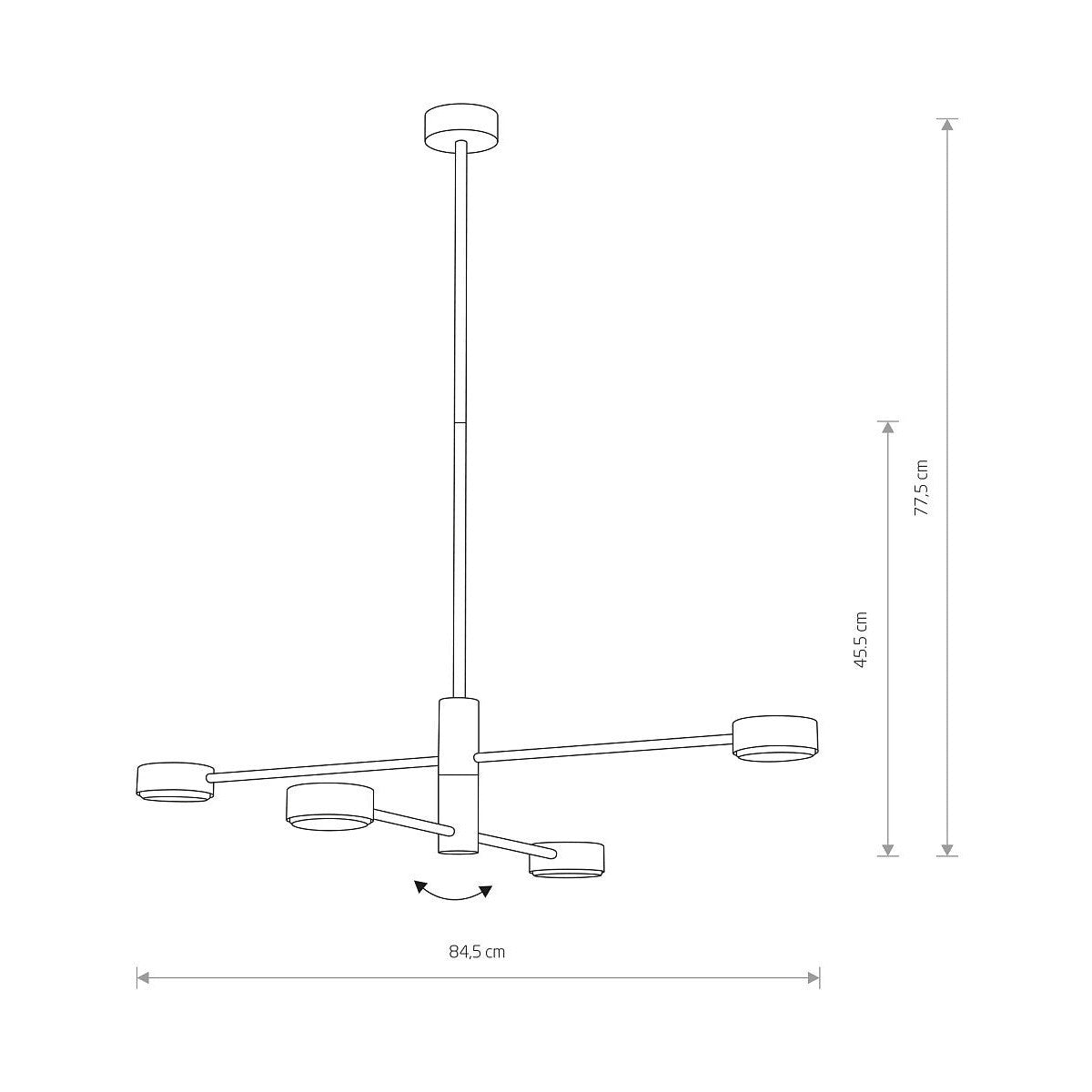 Nowodvorski Lampa wisząca ORBIT 12W only LED 50/60Hz - Stal lakierowana - Czarny I 7945