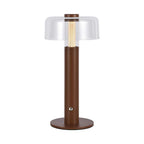 Lampka nocna LED zasilana bateryjnie / Wysokość:30cm / Bateria 1800mAh / Ściemnianie przez dotyk / Barwa:3000k / Obudowa: Brązowa