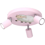 spot Fun Sheep pink plate dia 300, 3xGU10