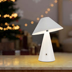Lampka nocna LED zasilana bateryjnie / Wysokość:24cm / Bateria 1800mAh / Ściemnianie przez dotyk / Barwa:3w1 / Obudowa: Biała
