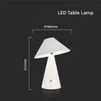 Lampka nocna LED zasilana bateryjnie / Wysokość:24cm / Bateria 1800mAh / Ściemnianie przez dotyk / Barwa:3w1 / Obudowa: Biała