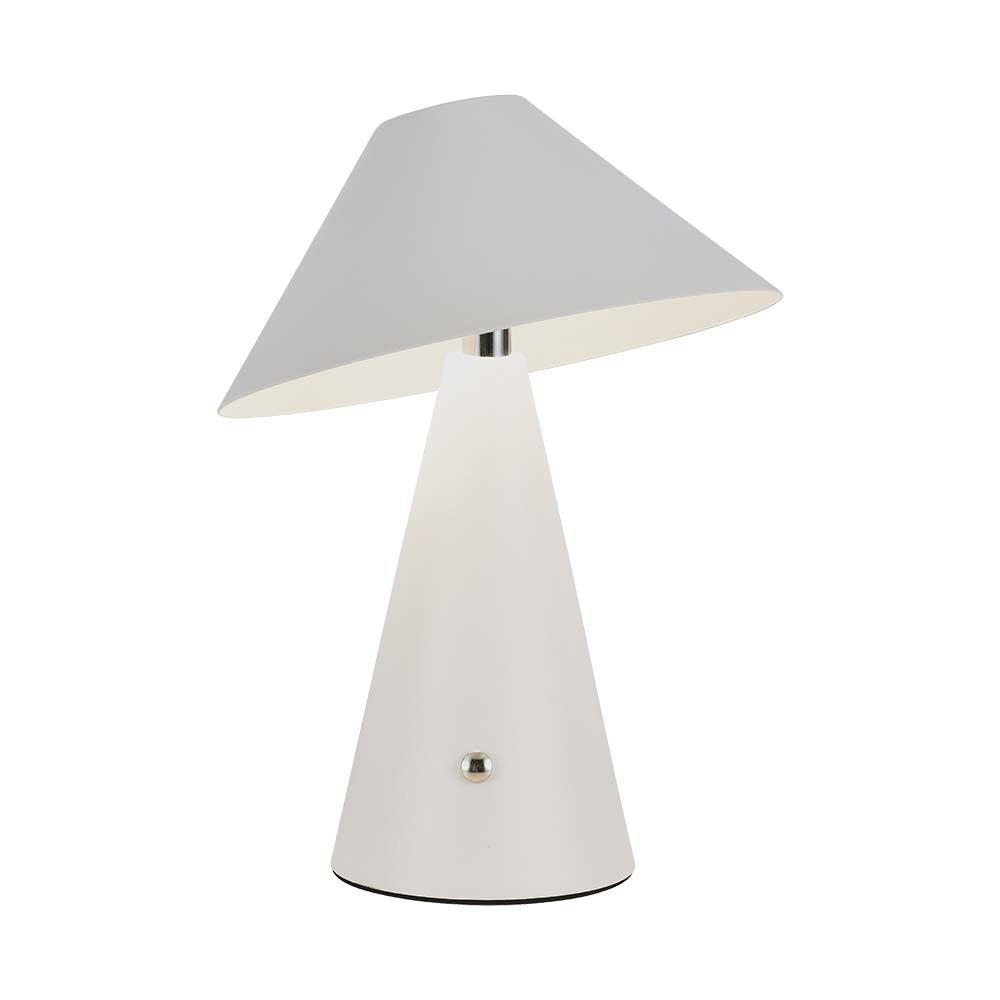 Lampka nocna LED zasilana bateryjnie / Wysokość:24cm / Bateria 1800mAh / Ściemnianie przez dotyk / Barwa:3w1 / Obudowa: Biała