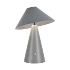 Lampka nocna LED zasilana bateryjnie / Wysokość:24cm / Bateria 1800mAh / Ściemnianie przez dotyk / Barwa:3w1 / Obudowa: Szara