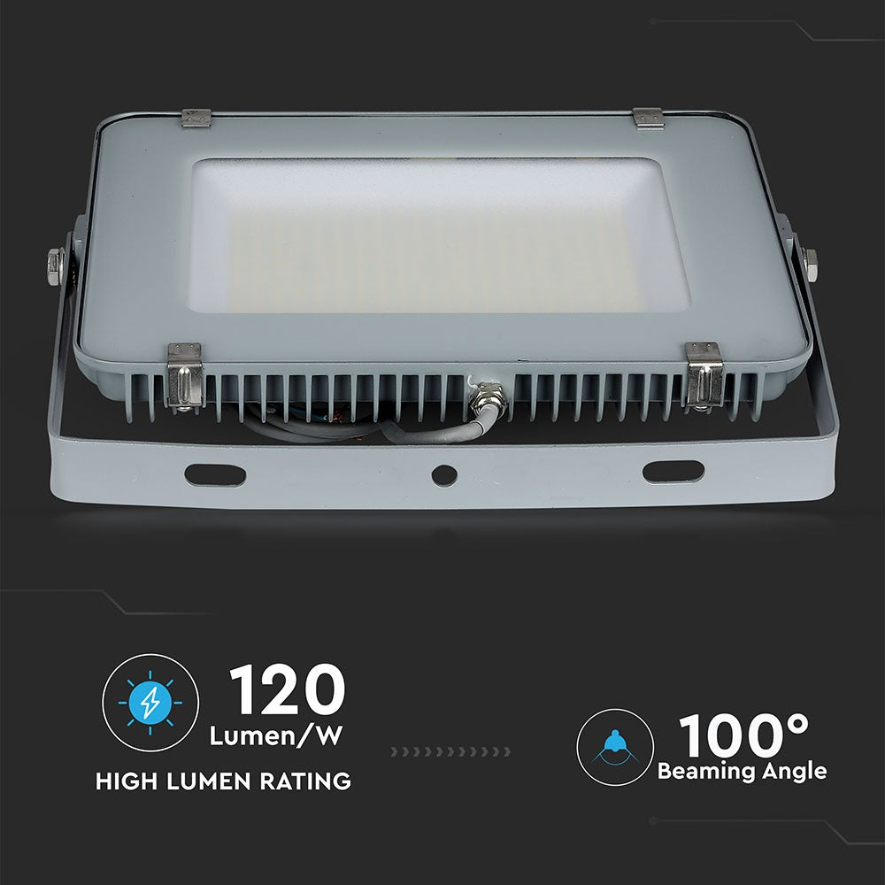 300W Naświetlacz LED SMD / Chip SAMSUNG / Barwa:6400K / Obudowa: Szara / Wydajność: 120lm/w