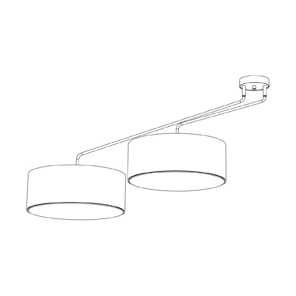 Nowodvorski Lampa przysufitowa FALCON 25W only LED 50/60Hz - Tkanina - Czarny 7950