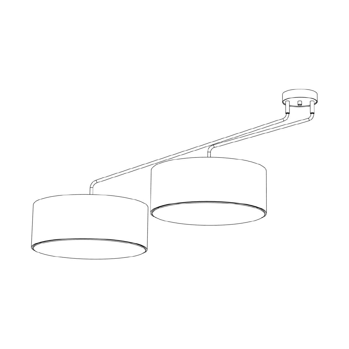 Nowodvorski Lampa przysufitowa FALCON 25W only LED 50/60Hz - Tkanina - Czarny 7950
