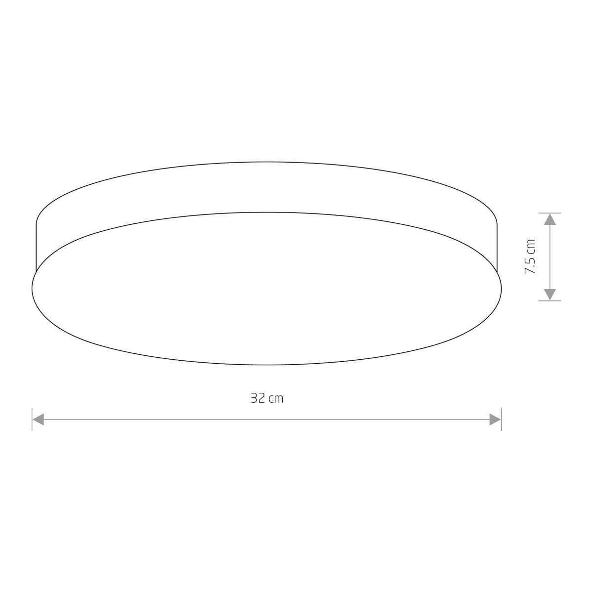 Nowodvorski Plafon KASAI 10W only LED 50/60Hz - Stal lakierowana - Czarny 7952