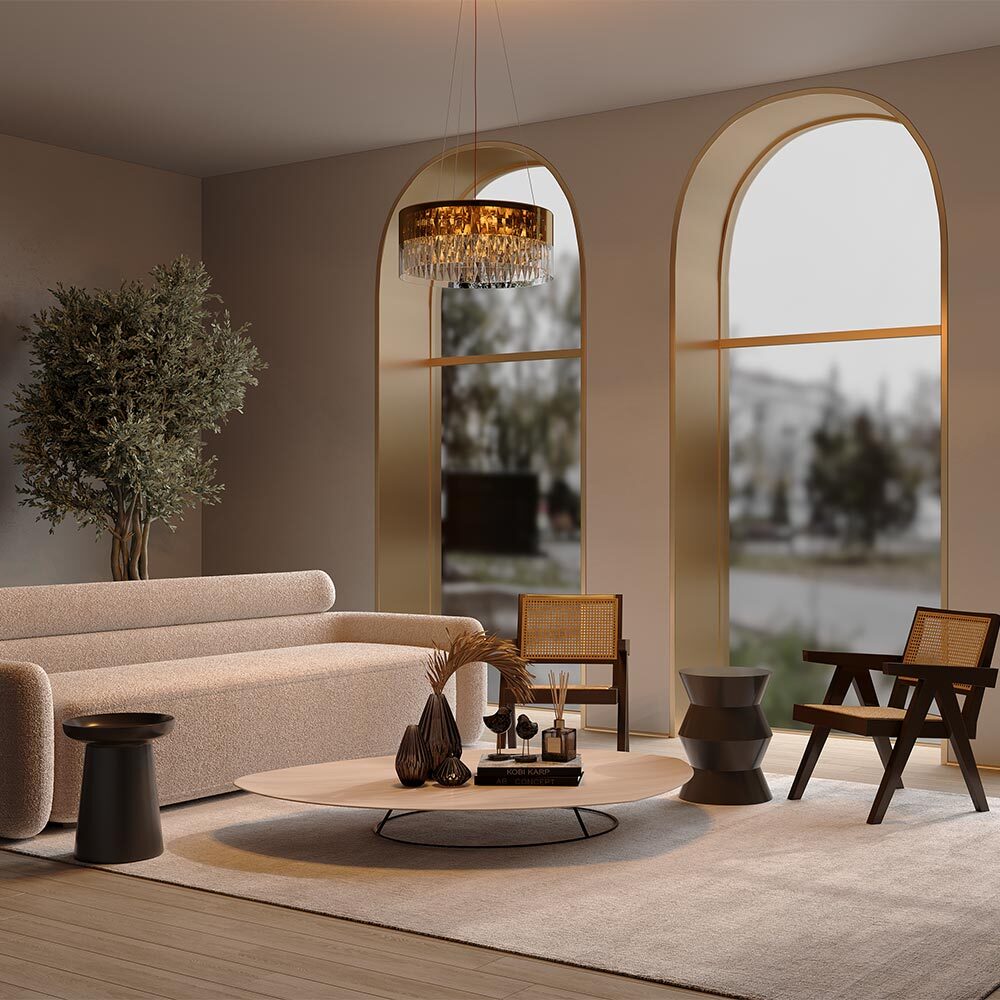 Maytoni Lampa wisząca Wonderland - Stal nierdzewna - Złoty MOD313PL-06G
