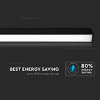 30W Lampa liniowa LED na szynoprzewód MAGNETIC / Barwa:4000K/ Czarny / IP20 / Zasilanie:24V