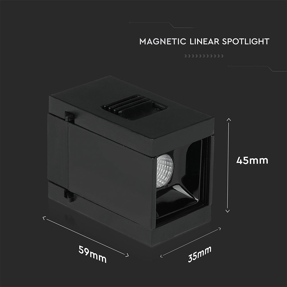 1W Punkt świetlny LED MAGNETIC / Barwa:4000K/ Czarny / IP20 / Zasilanie:24V