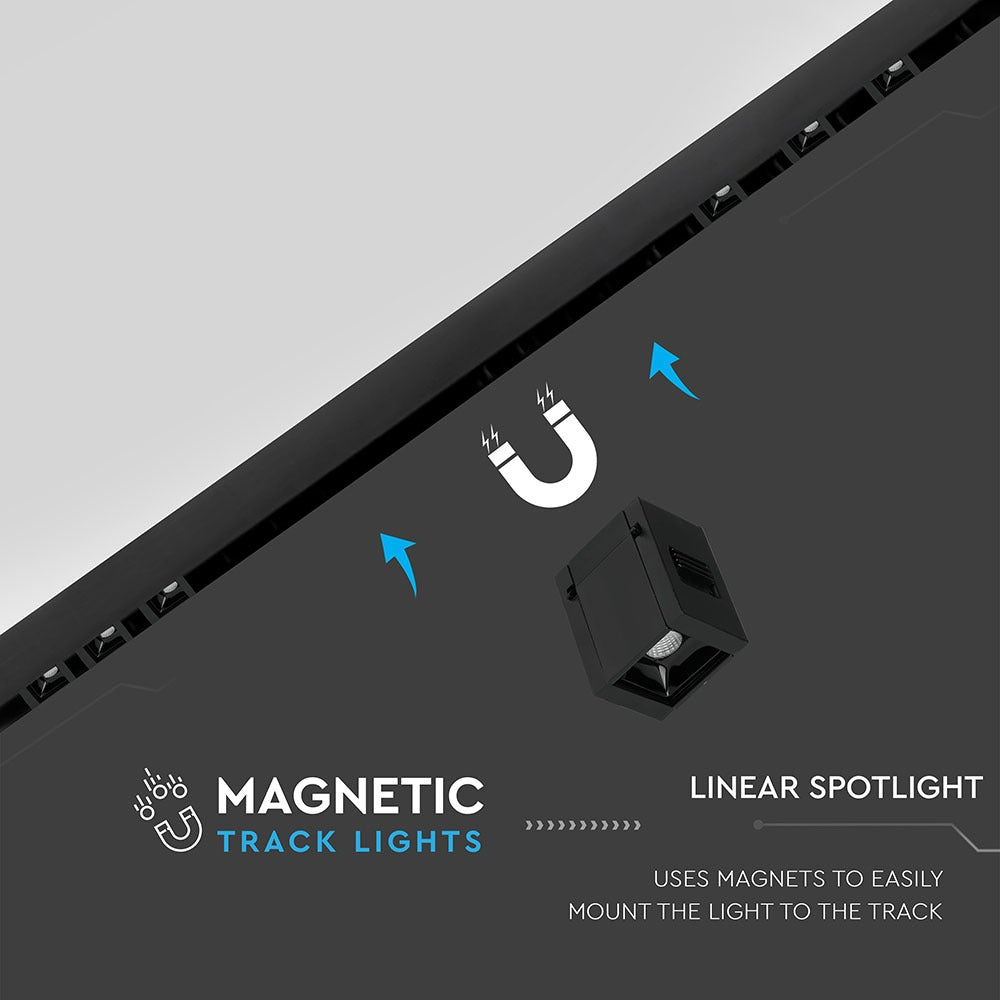 1W Punkt świetlny LED MAGNETIC / Barwa:4000K/ Czarny / IP20 / Zasilanie:24V