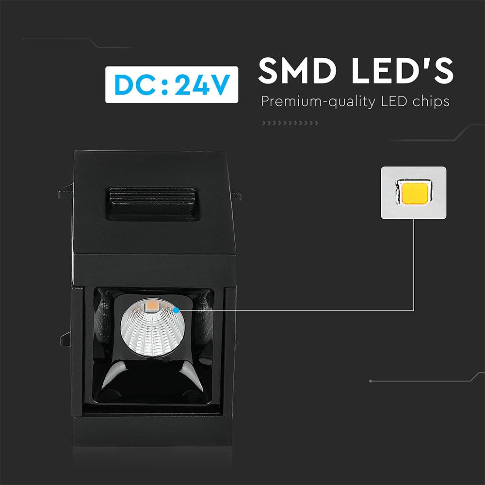 1W Punkt świetlny LED MAGNETIC / Barwa:4000K/ Czarny / IP20 / Zasilanie:24V