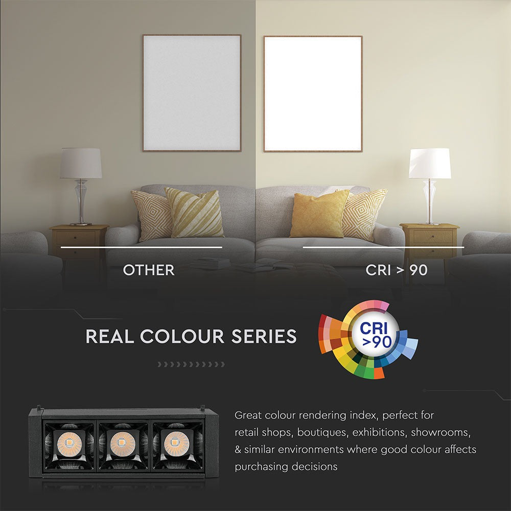3*1W Punkt świetlny LED MAGNETIC / Barwa:4000K/ Czarny / IP20 / Zasilanie:24V