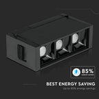 3*1W Punkt świetlny LED MAGNETIC / Barwa:4000K/ Czarny / IP20 / Zasilanie:24V